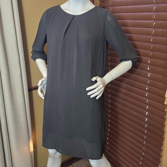H&M Dark Gray Sheer Dress size 8 - Picture 2 of 7